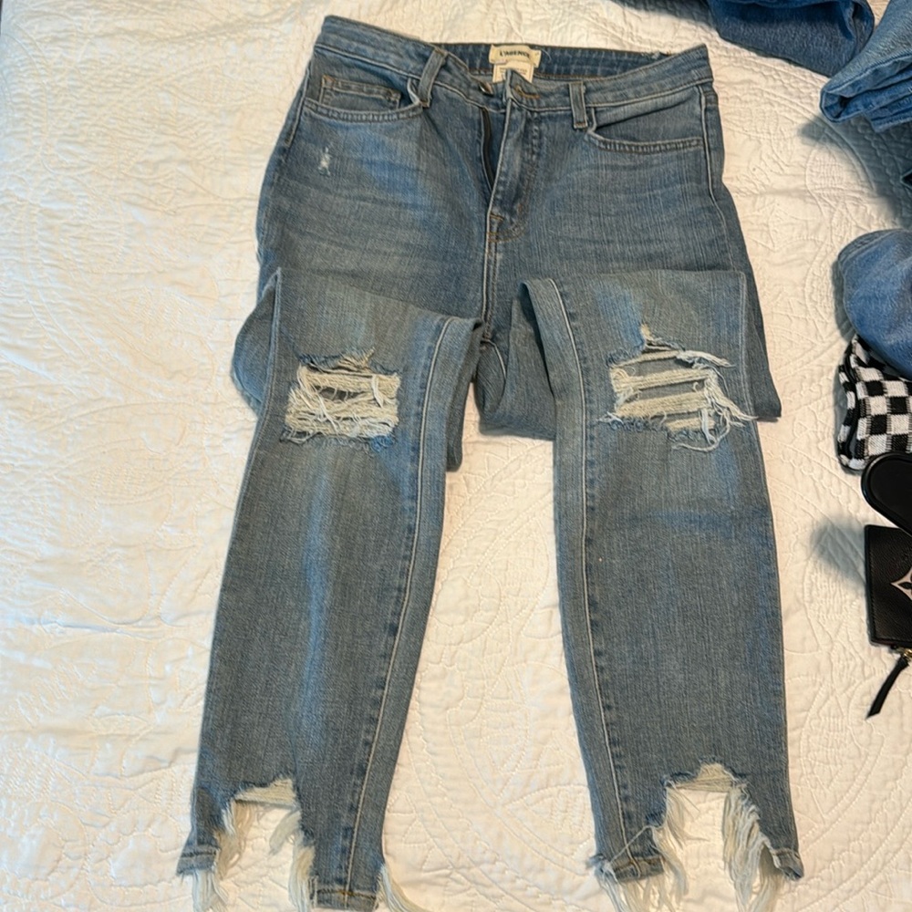 L’agence jeans distressed skinny
